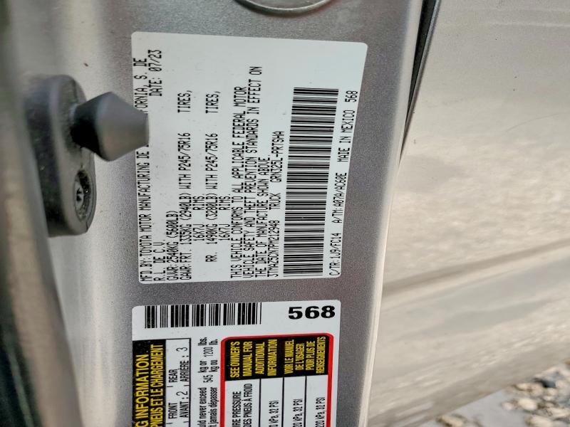 49149536 :رقم المزاد ، 3TMAZ5CN7PM212948 vin ، 2023 Toyota Tacoma مزاد بيع