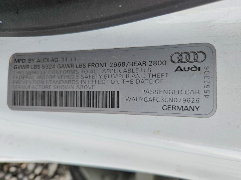 Продаж на аукціоні авто 2012 Audi A7, vin: WAUYGAFC3CN079626, номер лоту: 50803936
