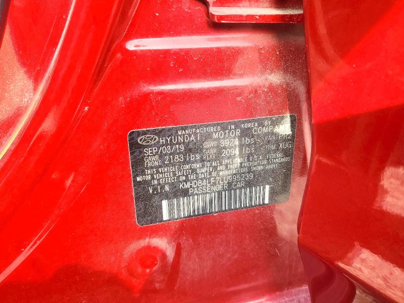 Aukcja sprzedaży 2020 Hyundai Elantra, vin: KMHD84LF7LU995239, numer aukcji: 50598726