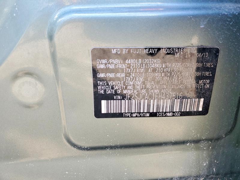 Aukcja sprzedaży 2014 Subaru Forester, vin: JF2SJCAC1EH437516, numer aukcji: 50087066