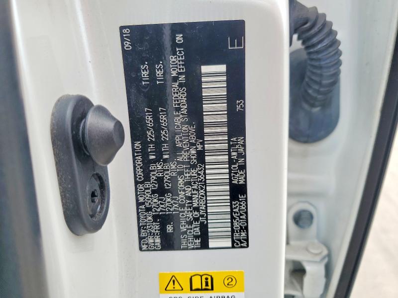 Aukcja sprzedaży 2019 Lexus Nx 300, vin: JTJYARBZXK2136432, numer aukcji: 50838856