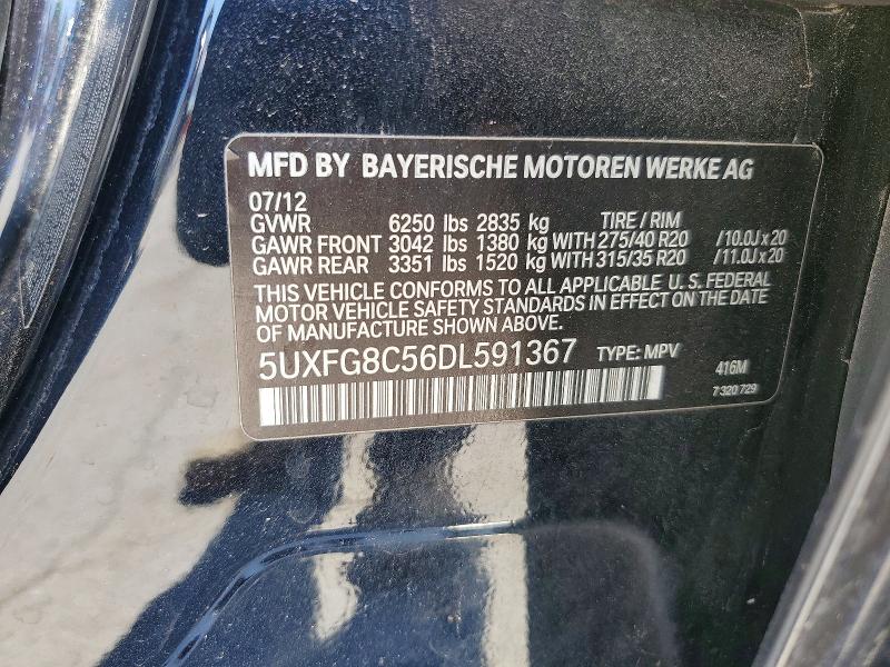 Aukcja sprzedaży 2013 Bmw X6, vin: 5UXFG8C56DL591367, numer aukcji: 50173516