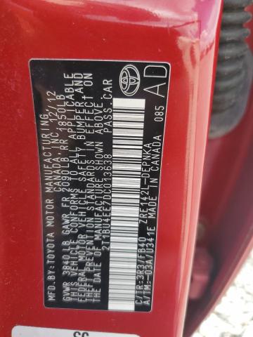 2013 Toyota Corolla მანქანა იყიდება აუქციონზე, vin: 2T1BU4EE7DC013638, აუქციონის ნომერი: 51099946