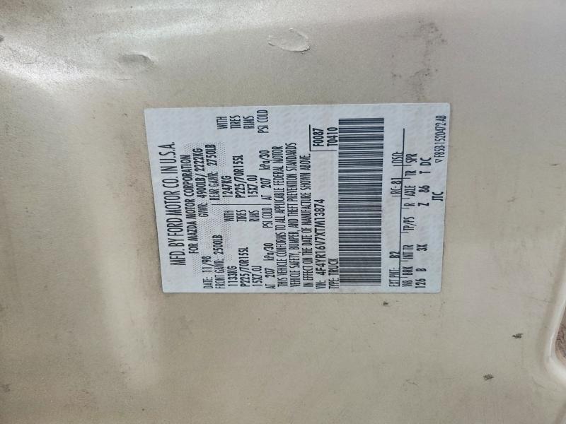 51402396 :رقم المزاد ، 4F4YR16V7XTM13874 vin ، 1999 Mazda B3000 مزاد بيع