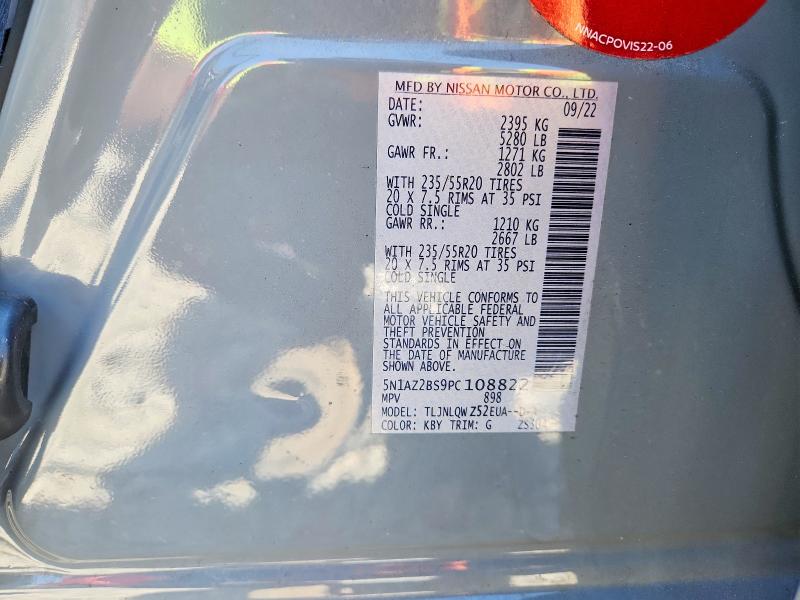 Aukcja sprzedaży 2023 Nissan Murano, vin: 5N1AZ2BS9PC108822, numer aukcji: 48278556