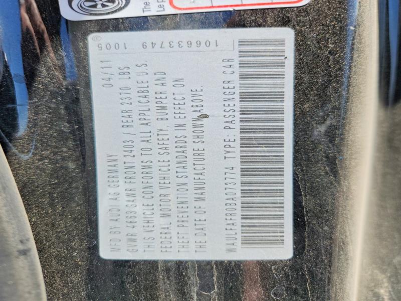 Aukcja sprzedaży 2011 Audi A5, vin: WAULFAFR0BA073774, numer aukcji: 51958646