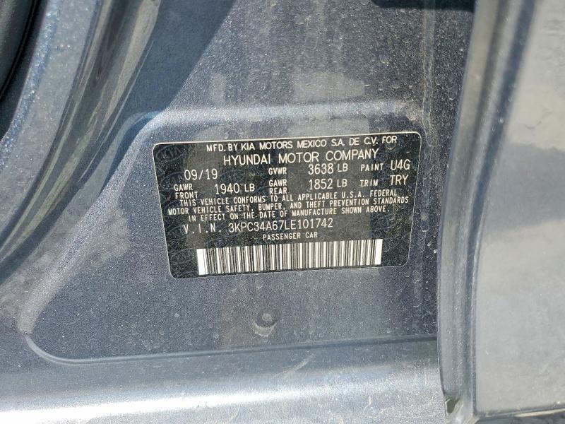 51022236 :رقم المزاد ، 3KPC34A67LE101742 vin ، 2020 Hyundai Accent مزاد بيع