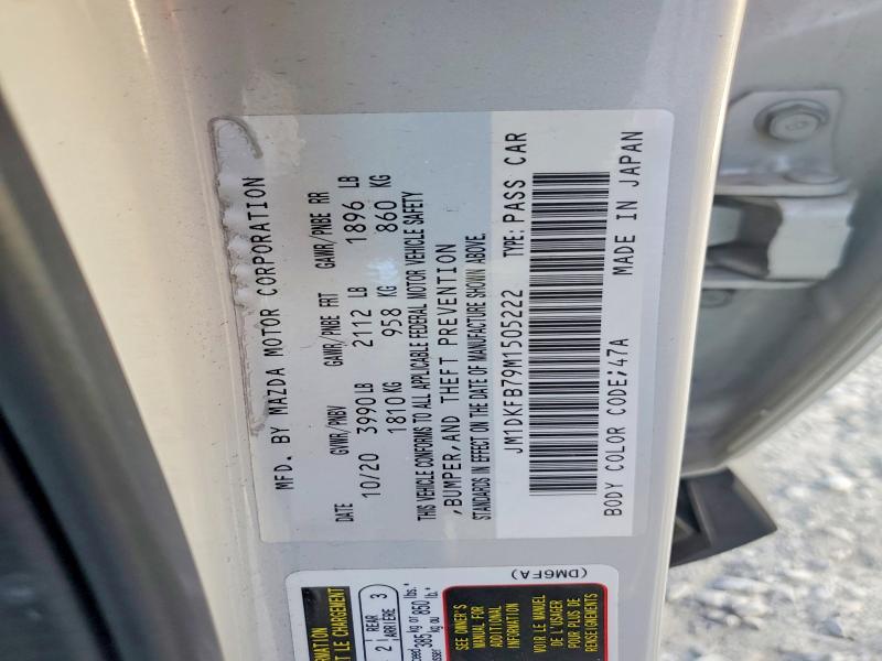 48108326 :رقم المزاد ، JM1DKFB79M1505222 vin ، 2021 Mazda Cx-3 مزاد بيع