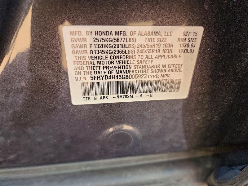 2016 Acura Mdx მანქანა იყიდება აუქციონზე, vin: 5FRYD4H45GB005923, აუქციონის ნომერი: 48166546