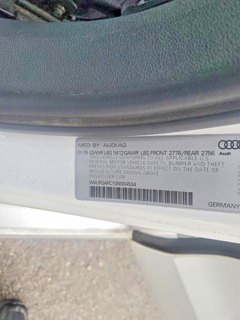 Aukcja sprzedaży 2016 Audi A6, vin: WAUFGAFC1GN004534, numer aukcji: 49026576