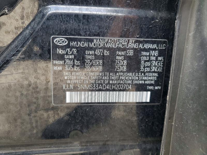 Aukcja sprzedaży 2020 Hyundai Santa Fe, vin: 5NMS33AD4LH202704, numer aukcji: 48517796
