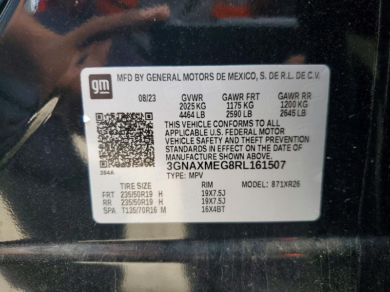Продаж на аукціоні авто 2024 Chevrolet Equinox, vin: 3GNAXMEG8RL161507, номер лоту: 49378036