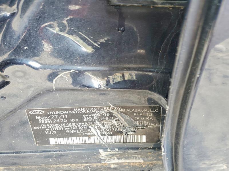2011 Hyundai Sonata მანქანა იყიდება აუქციონზე, vin: 5NPEB4AC1BH307666, აუქციონის ნომერი: 49881386