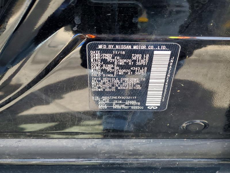 Продажа на аукционе авто 2019 Infiniti Qx80, vin: JN8AZ2NEXK9232117, номер лота: 49569226