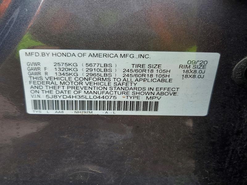 Продаж на аукціоні авто 2020 Acura Mdx, vin: 5J8YD4H35LL044075, номер лоту: 49246306
