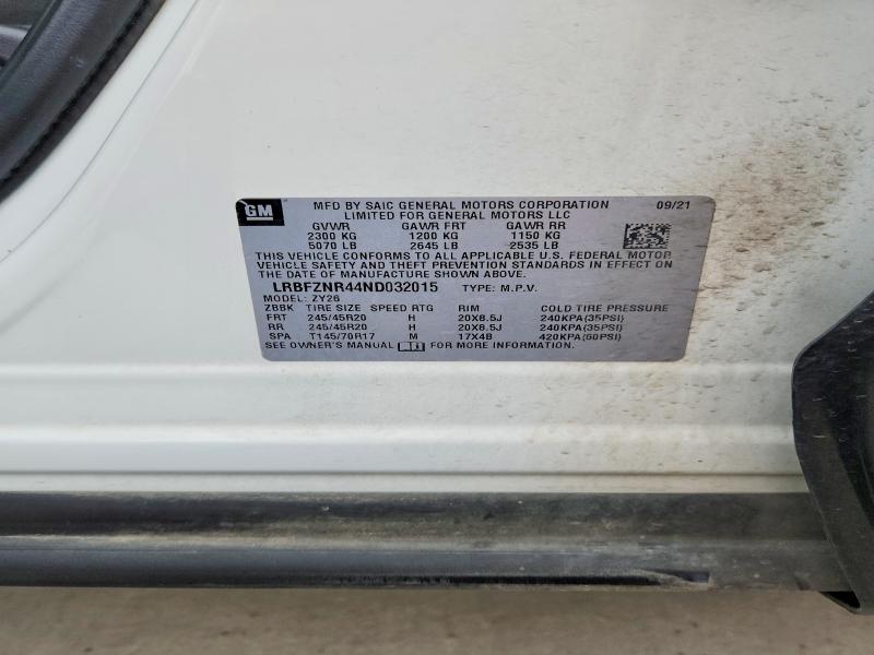 48460786 :رقم المزاد ، LRBFZNR44ND032015 vin ، 2022 Buick Envision مزاد بيع