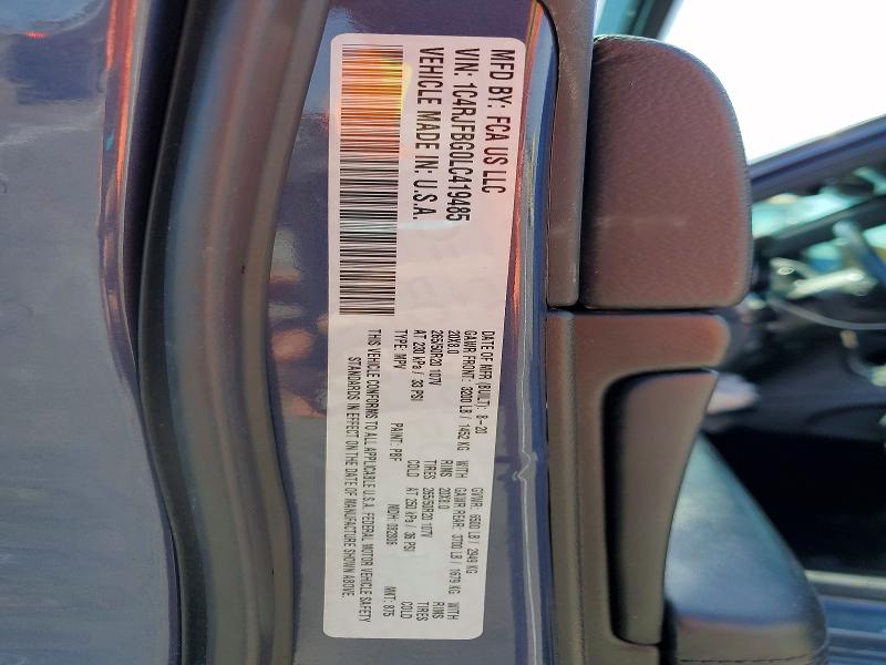 2020 Jeep Grand Cherokee მანქანა იყიდება აუქციონზე, vin: 1C4RJFBG0LC419485, აუქციონის ნომერი: 48799896