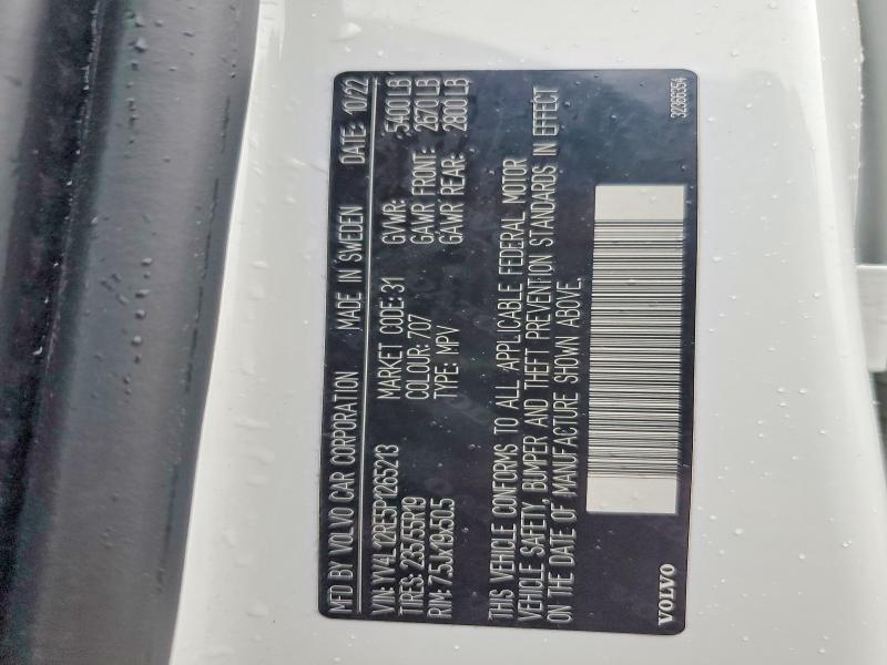 Продаж на аукціоні авто 2023 Volvo Xc60, vin: YV4L12RE5P1265213, номер лоту: 48314766