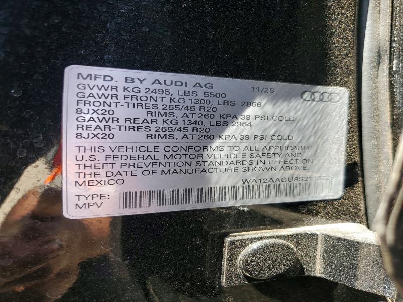 Продаж на аукціоні авто 2025 Audi Q5, vin: WA12AAGU8S2116228, номер лоту: 50813996