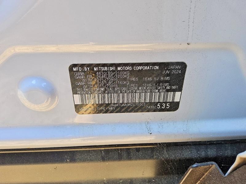 50299366 :رقم المزاد ، JA4ATUAA9RZ075003 vin ، 2024 Mitsubishi Eclipse Cross مزاد بيع