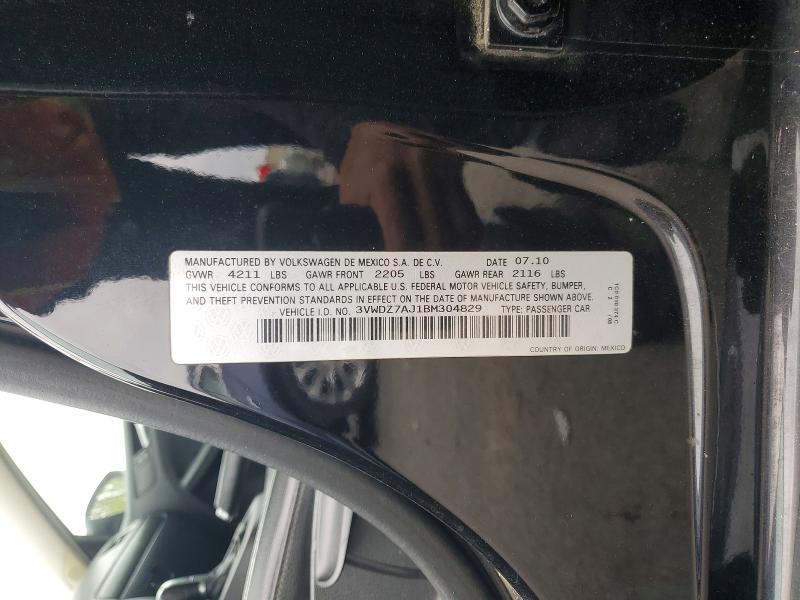 Продажа на аукционе авто 2011 Volkswagen Jetta, vin: 3VWDZ7AJ1BM304829, номер лота: 51416426