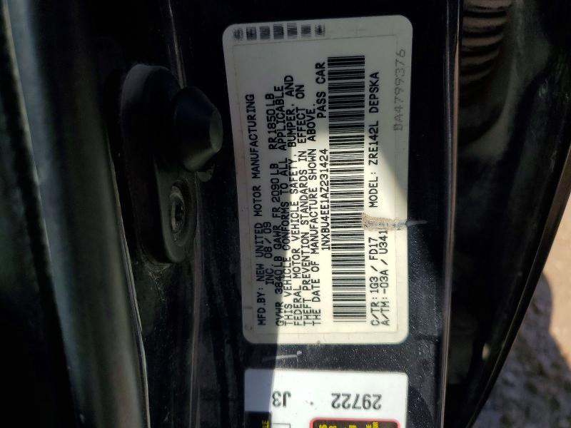 Aukcja sprzedaży 2010 Toyota Corolla, vin: 1NXBU4EE1AZ231424, numer aukcji: 51513816
