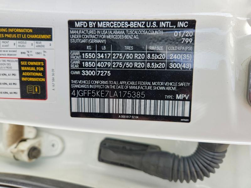 Продаж на аукціоні авто 2020 Mercedes-benz Gls, vin: 4JGFF5KE7LA175385, номер лоту: 48192576