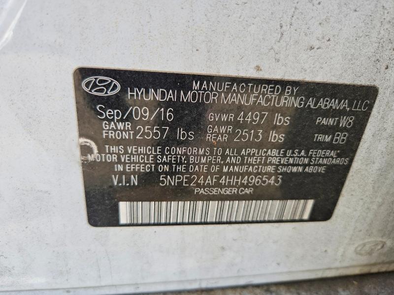 Продаж на аукціоні авто 2017 Hyundai Sonata, vin: 5NPE24AF4HH496543, номер лоту: 51292906