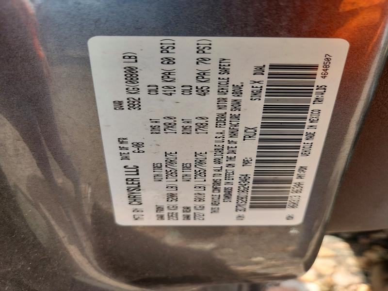 50576396 :رقم المزاد ، 3D7KS28D18G243464 vin ، 2008 Dodge Ram 2500 مزاد بيع