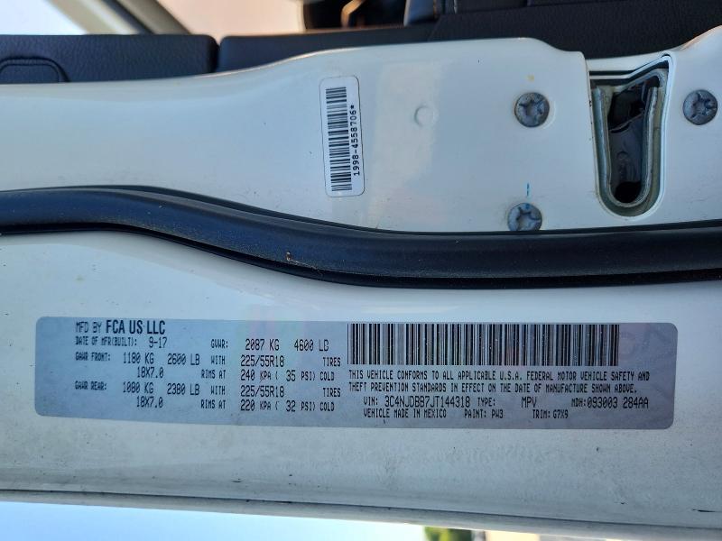 2018 Jeep Compass მანქანა იყიდება აუქციონზე, vin: 3C4NJDBB7JT144318, აუქციონის ნომერი: 50127516
