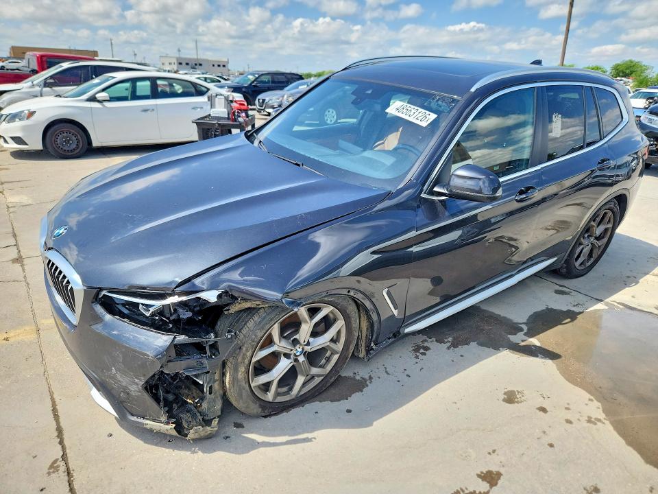 2022 Bmw X3 მანქანა იყიდება აუქციონზე, vin: 5UX43DP02N9L59731, აუქციონის ნომერი: 48563126