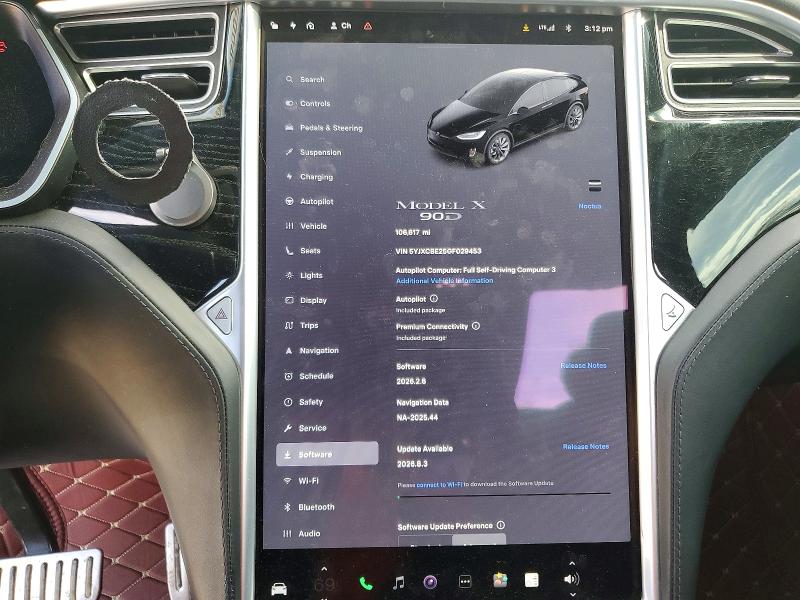 48675006 :رقم المزاد ، 5YJXCBE25GF029453 vin ، 2016 Tesla Model X مزاد بيع
