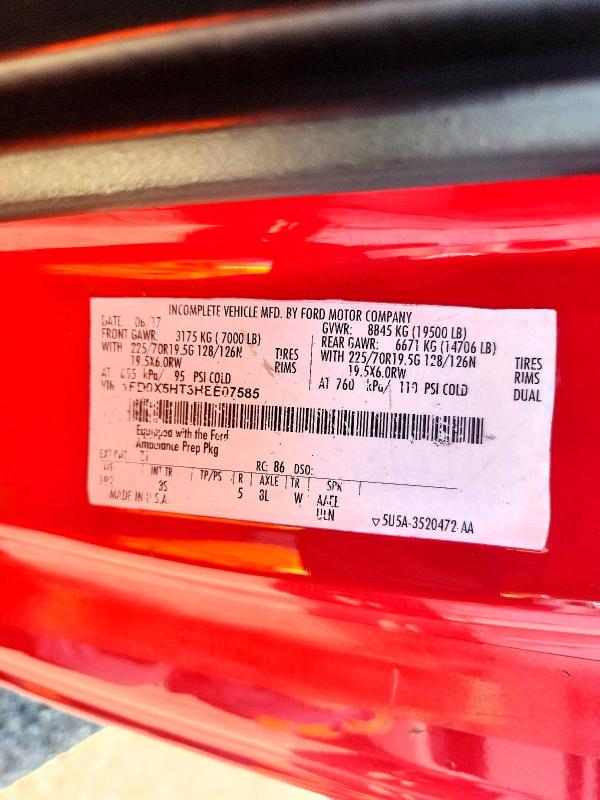 2017 Ford F550 მანქანა იყიდება აუქციონზე, vin: 1FD0X5HT3HEE07585, აუქციონის ნომერი: 51631836