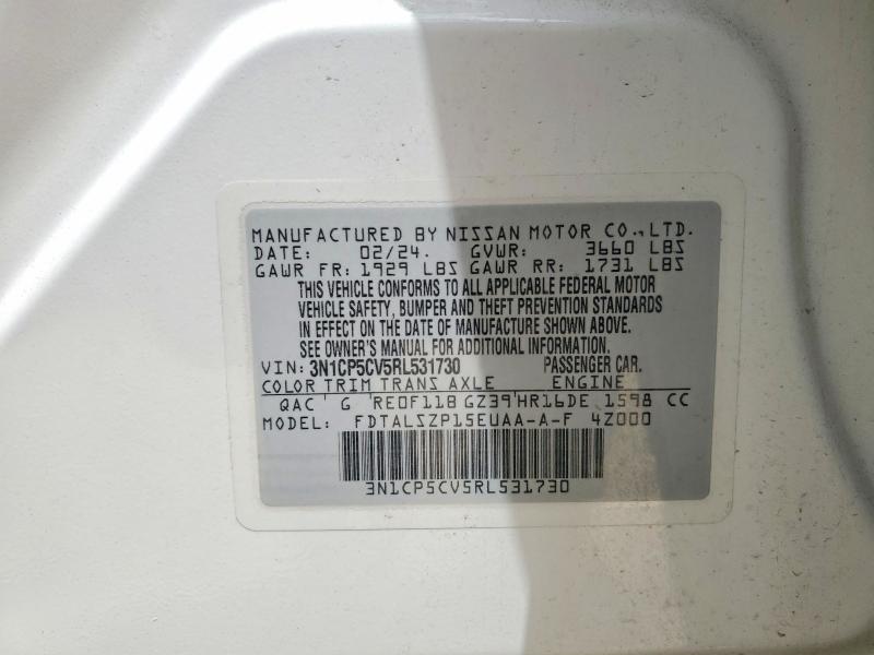 Aukcja sprzedaży 2024 Nissan Kicks, vin: 3N1CP5CV5RL531730, numer aukcji: 51019486