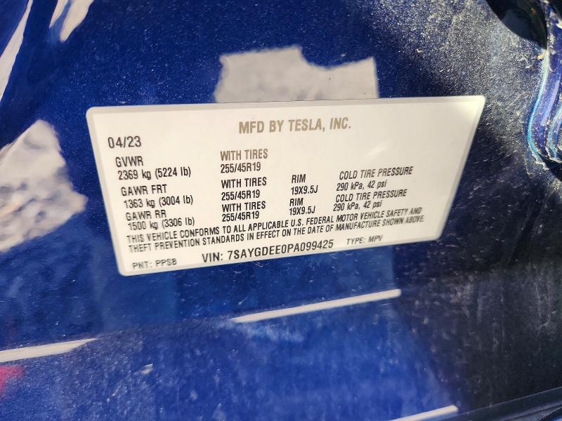 Aukcja sprzedaży 2023 Tesla Model Y, vin: 7SAYGDEE0PA099425, numer aukcji: 48644566