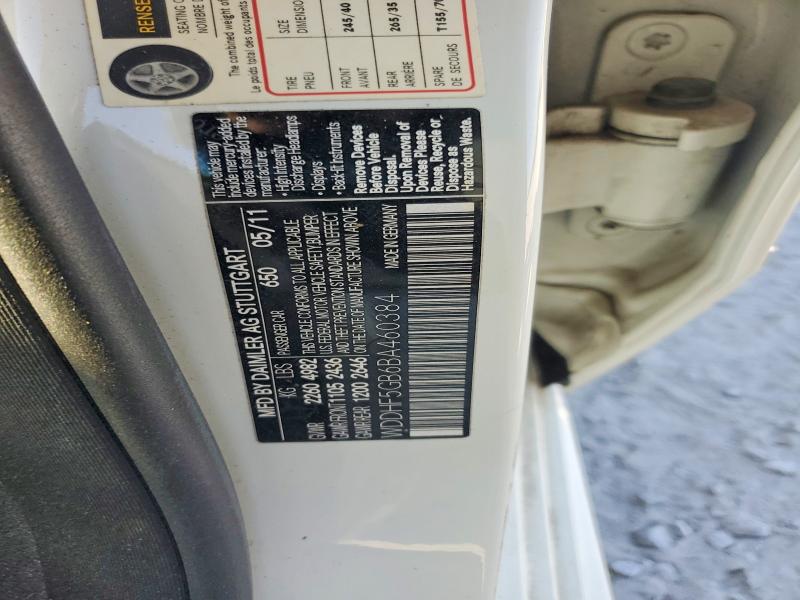 50793036 :رقم المزاد ، WDDHF5GB6BA460384 vin ، 2011 Mercedes-benz E مزاد بيع