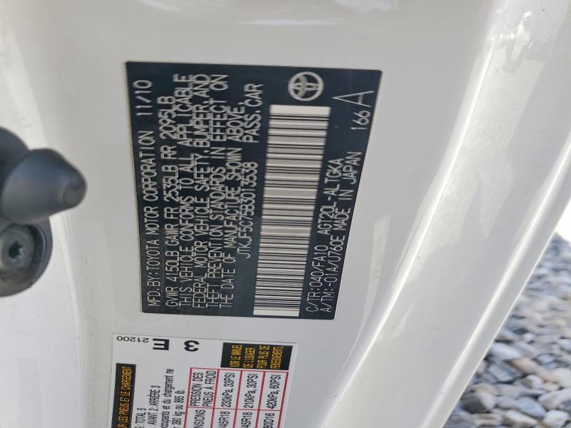 48782286 :رقم المزاد ، JTKJF5C75B3013538 vin ، 2011 Scion Tc مزاد بيع