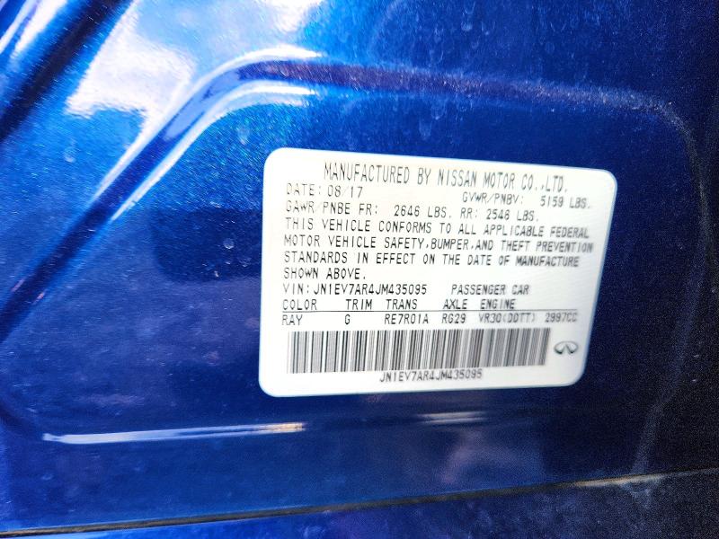 49565846 :رقم المزاد ، JN1EV7AR4JM435095 vin ، 2018 Infiniti Q50 مزاد بيع