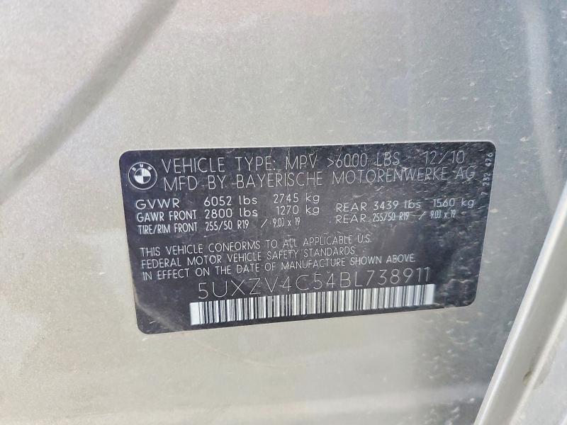 Aukcja sprzedaży 2011 Bmw X5, vin: 5UXZV4C54BL738911, numer aukcji: 51186106
