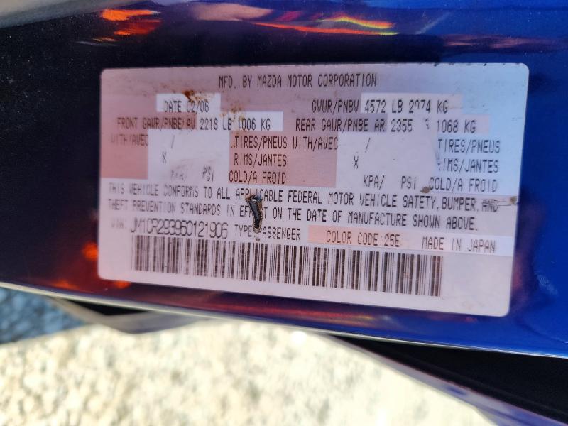 51422436 :رقم المزاد ، JM1CR293960121906 vin ، 2006 Mazda 5 مزاد بيع