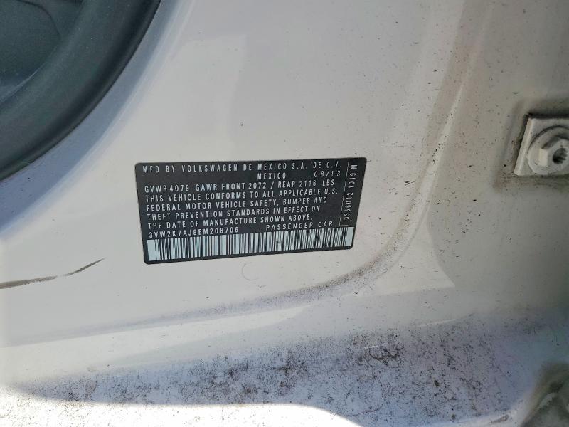 49646426 :رقم المزاد ، 3VW2K7AJ9EM208706 vin ، 2014 Volkswagen Jetta مزاد بيع