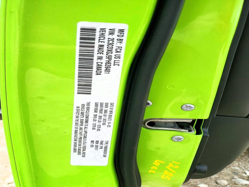 2023 Dodge Charger მანქანა იყიდება აუქციონზე, vin: 2C3CDXGJ9PH639481, აუქციონის ნომერი: 48960986