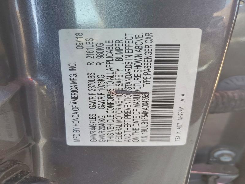 2019 Acura Tlx მანქანა იყიდება აუქციონზე, vin: 19UUB1F54KA004555, აუქციონის ნომერი: 51268766