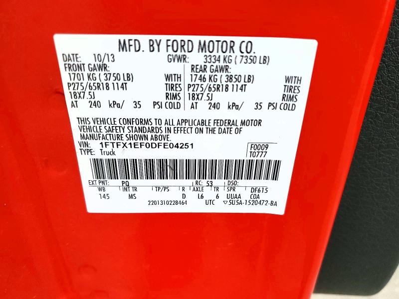 Aukcja sprzedaży 2013 Ford F150, vin: 1FTFX1EF0DFE04251, numer aukcji: 51495686