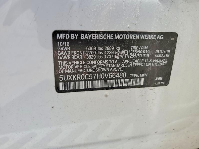 Продаж на аукціоні авто 2017 Bmw X5, vin: 5UXKR0C57H0V66480, номер лоту: 50451076