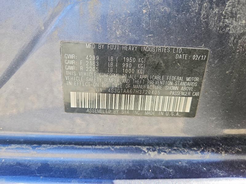 Aukcja sprzedaży 2017 Subaru Impreza, vin: 4S3GTAA67H3720405, numer aukcji: 48309516