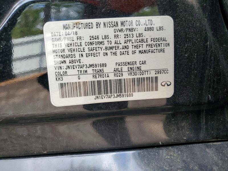 Aukcja sprzedaży 2018 Infiniti Q50, vin: JN1EV7AP3JM591689, numer aukcji: 49983726