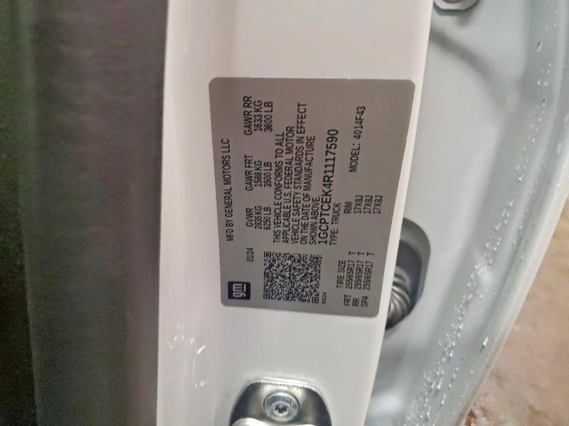 50604026 :رقم المزاد ، 1GCPTCEK4R1117590 vin ، 2024 Chevrolet Colorado مزاد بيع