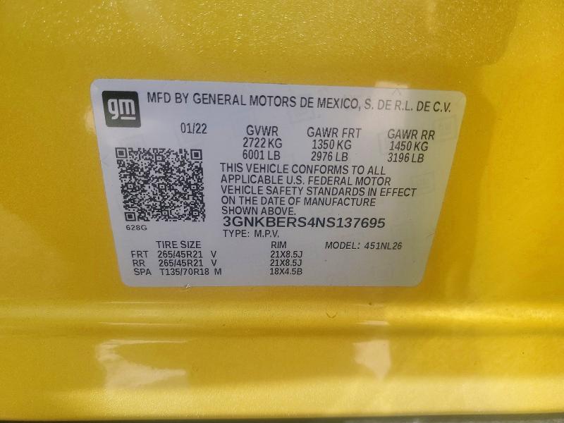 Продажа на аукционе авто 2022 Chevrolet Blazer, vin: 3GNKBERS4NS137695, номер лота: 49035076