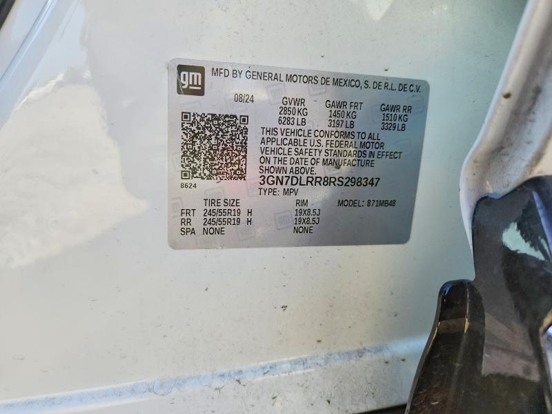 2024 Chevrolet Equinox მანქანა იყიდება აუქციონზე, vin: 3GN7DLRR8RS298347, აუქციონის ნომერი: 51280856